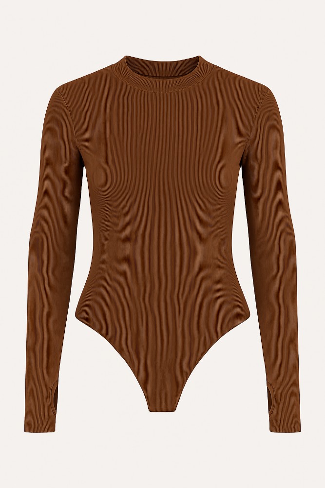 بادی یقه اسکی یقه سه سانت آستین فینگر دار کد 133977 - خرید بلوز تک زنانه عمده