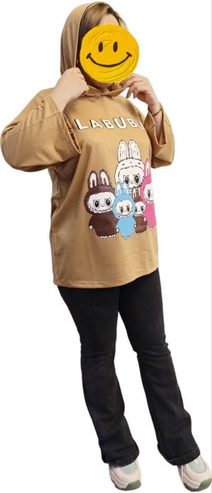 تیشرت هودی لب بو کد 135451 - خرید تاپ و تیشرت زنانه عمده