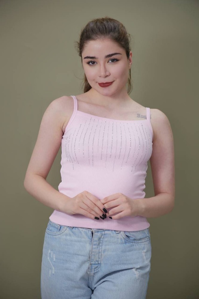 تاپ بندی نگینی کد 135458 - خرید تاپ و تیشرت زنانه عمده