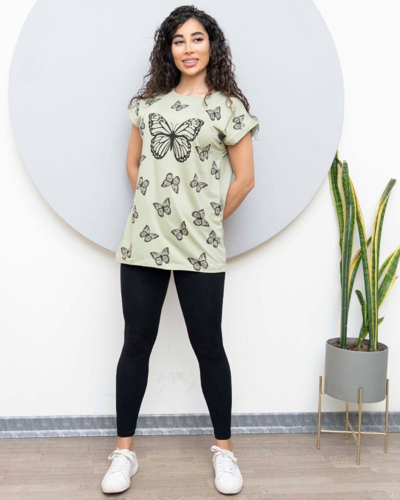 تیشرت پروانه کد 135488 - خرید تاپ و تیشرت زنانه عمده