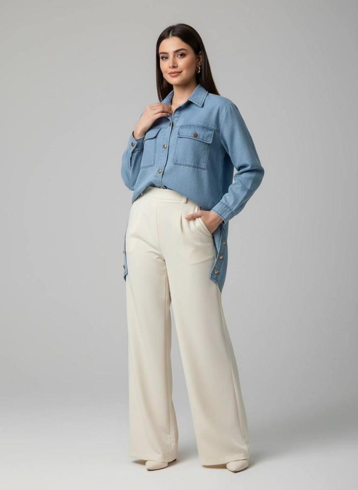 مانتو بغل دکمه کد 135519 - خرید مانتو زنانه عمده