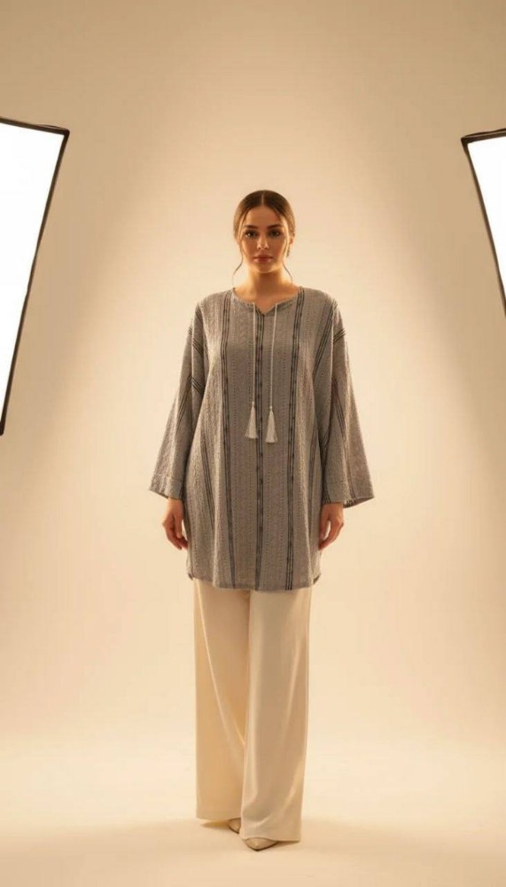 تونیک یقه کوبای سنتی کد 135582 - خرید تونیک زنانه عمده