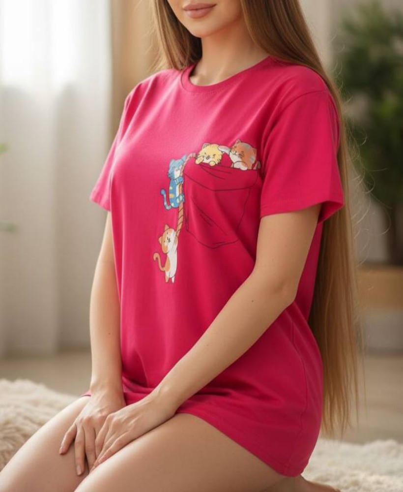 نیم لانگ کد 135603 - خرید تاپ و تیشرت زنانه عمده