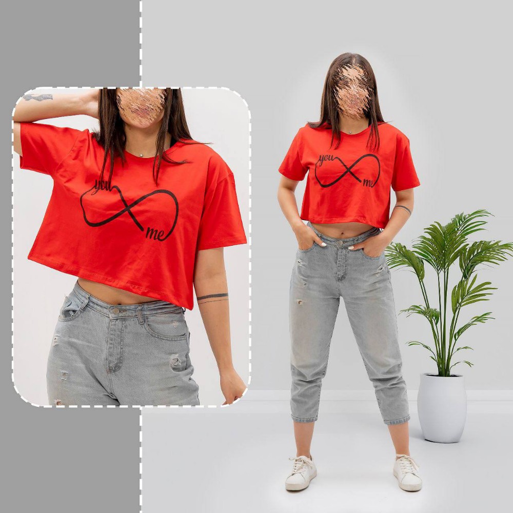 کراپ چاپ کد 135627 - خرید تاپ و تیشرت زنانه عمده