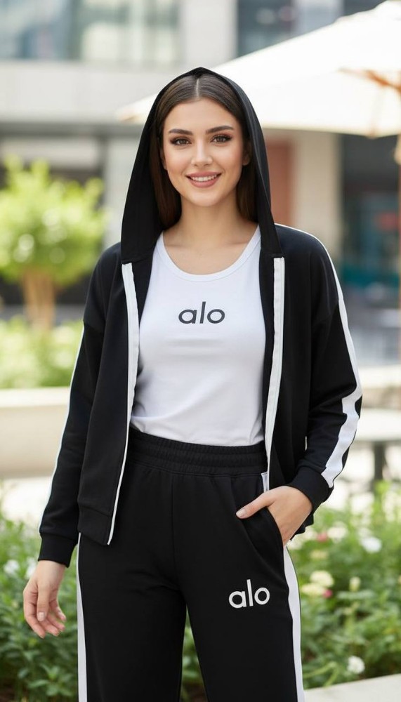 ست سه تیکه alo کد 134272 - خرید ست تیشرت شلوار زنانه عمده