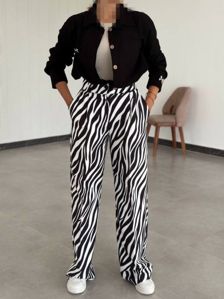 فروش عمده شلوار نیم بگ طرح دار کد 133104