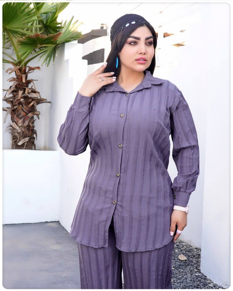 ست مانتو شلوار قواره دار کد 135048 - خرید ست بلوز شلوار زنانه عمده