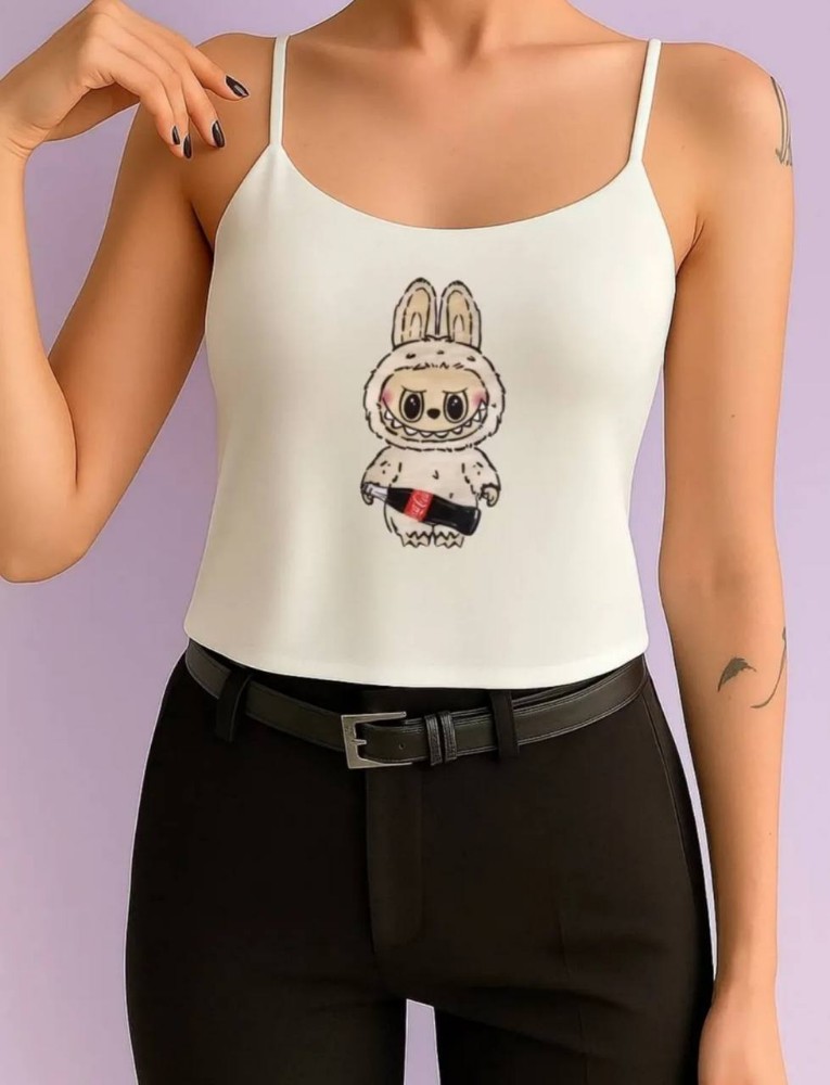 تاپ دوبندی لبوبو چاپ میکس کد 135086 - خرید تاپ و تیشرت زنانه عمده