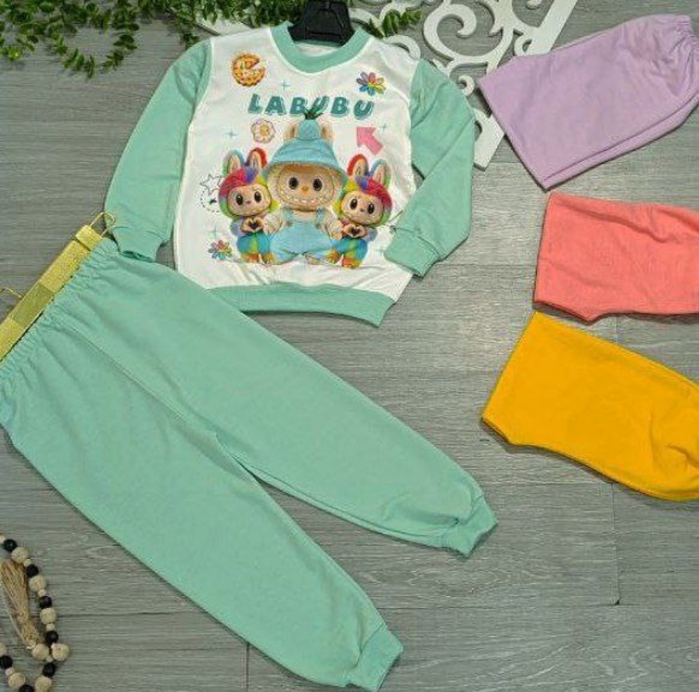 بلوز شلوار دخترانه کد 134385 - خرید ست بلوز شلوار دخترانه عمده