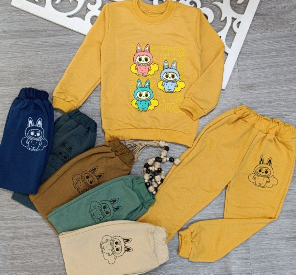 بلوز شلوار اسپورت دخترانه و پسرانه کد 135215 - خرید ست بلوز شلوار پسرانه عمده