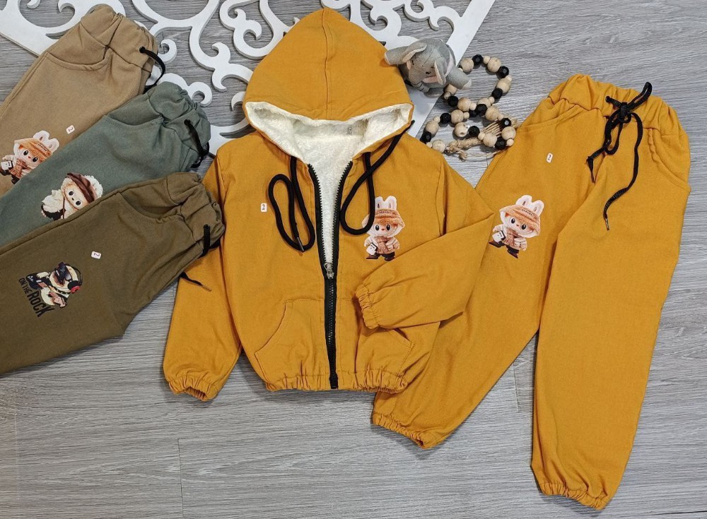 سویشرت شلوار اسپورت پسرانه و دخترانه کد 135221 - خرید ست هودی شلوار پسرانه عمده