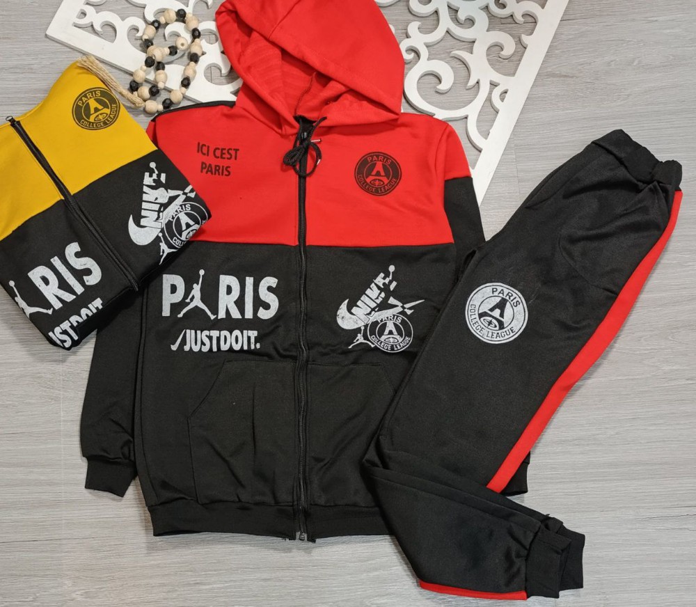 سویشرت شلوار داخل کرک دار پسرانه کد 135307 - خرید ست هودی شلوار پسرانه عمده