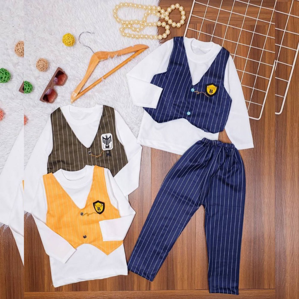 ژيله شلوار پاپیونی پسرانه ۸۳۴۳۰ کد 135363 - خرید ست کت شلوار پسرانه عمده