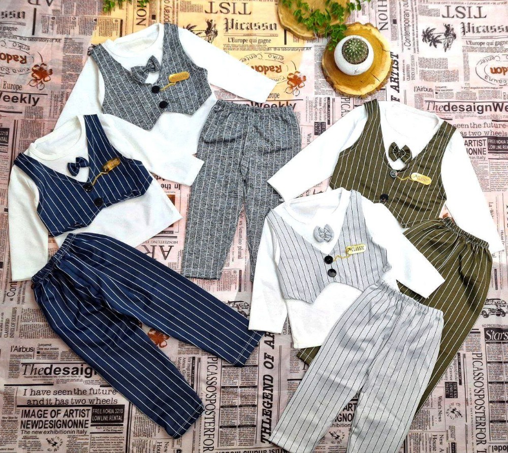 ژيله شلوار پاپیونی پسرانه کد 135364 - خرید ست کت شلوار پسرانه عمده