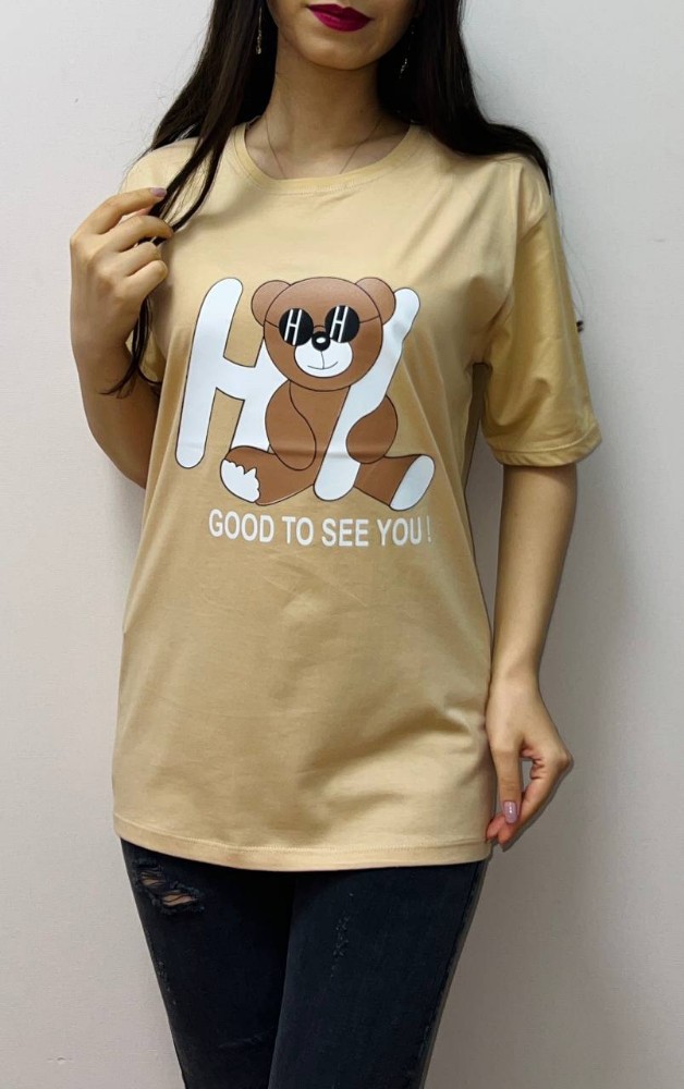 فروش عمده نیم لانگ چاپ تدی نشسته کد 132589