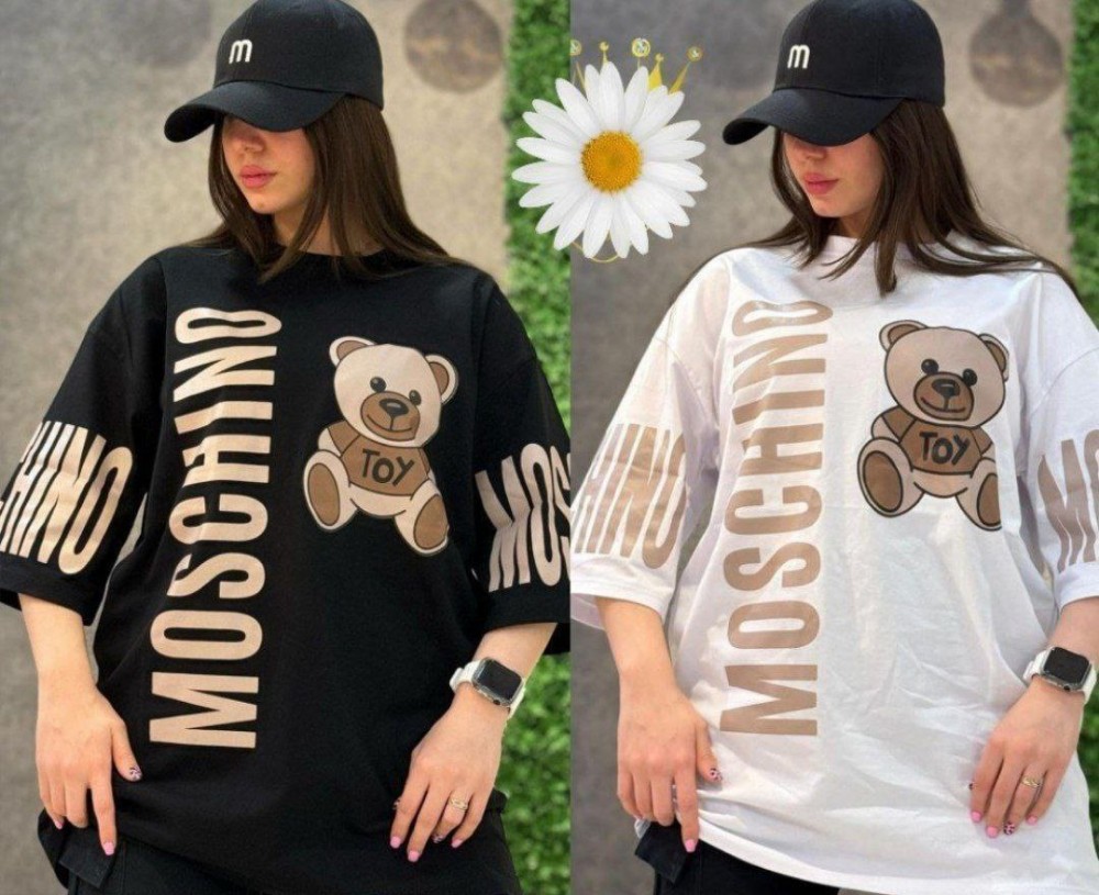 فروش عمده تیشرت لانگ چاپ موچینو کد 133328