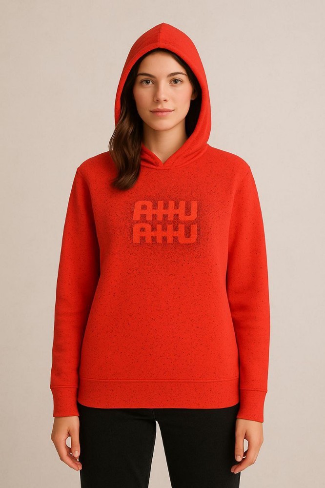 فروش عمده هودی باکسی کلاهدار چاپ miuپیستولری کد 133336