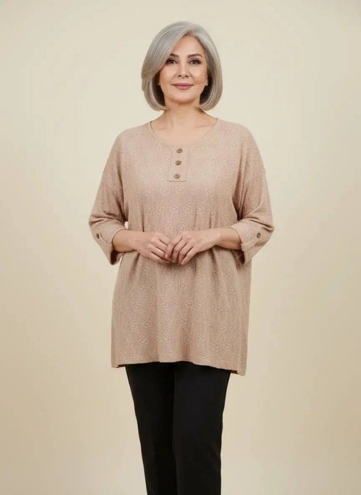 تونیک فول قواره فلورا کد 133794 - خرید تونیک زنانه عمده