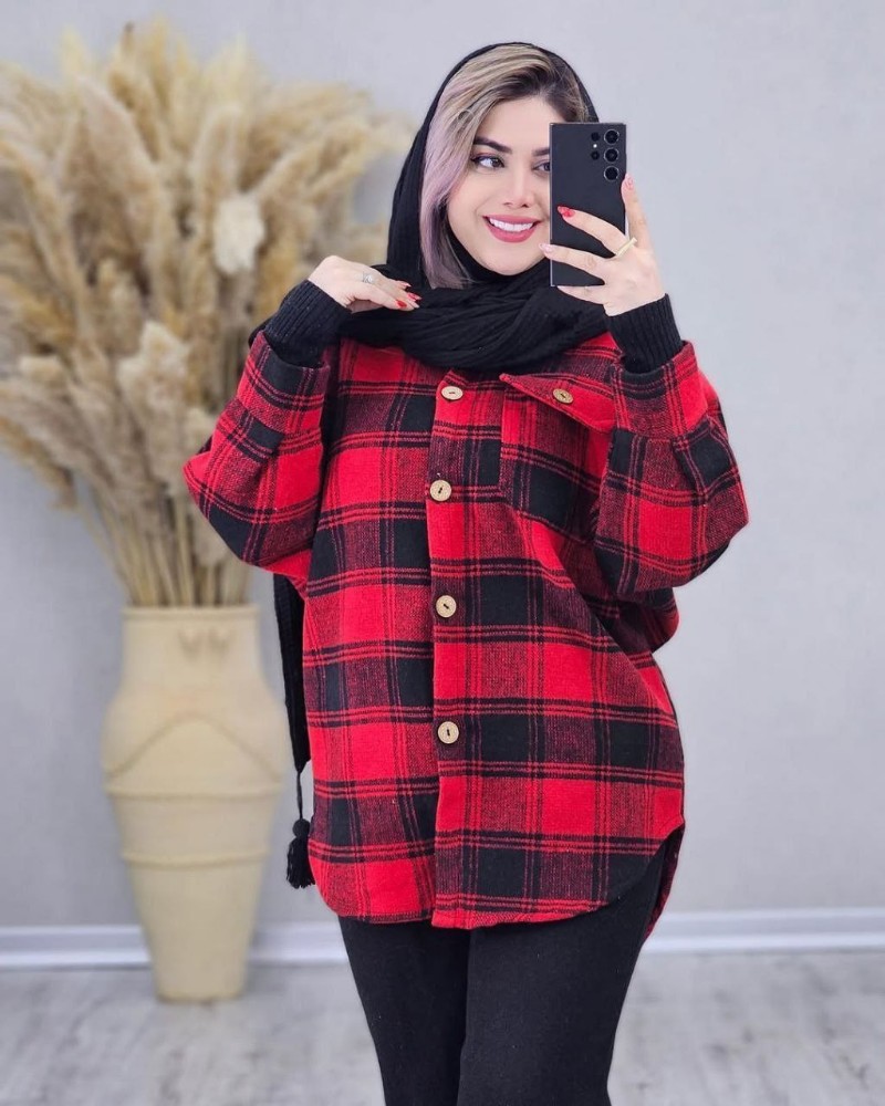 مانتو شومیز 4خونه کد 134377 - خرید مانتو زنانه عمده