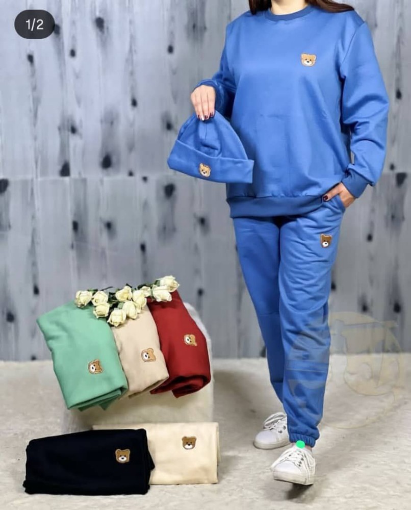 ست سه تیکه کد 135127 - خرید ست بلوز شلوار زنانه عمده