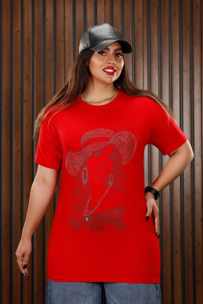 تیشرت دختر نگین کاری کد 135137 - خرید تاپ و تیشرت زنانه عمده