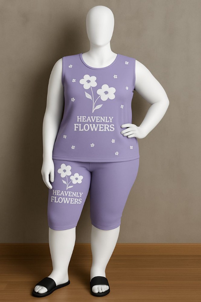 ست تاپ و شلوارک جلو چاپ گل کد 134484 - خرید ست تاب شلوارک زنانه عمده