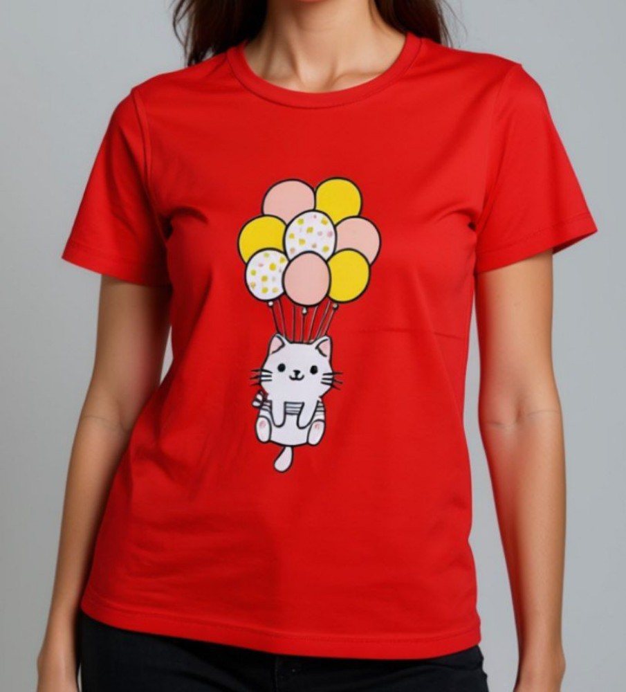 تیشرت چاپ فانتزی کد 134486 - خرید تاپ و تیشرت زنانه عمده