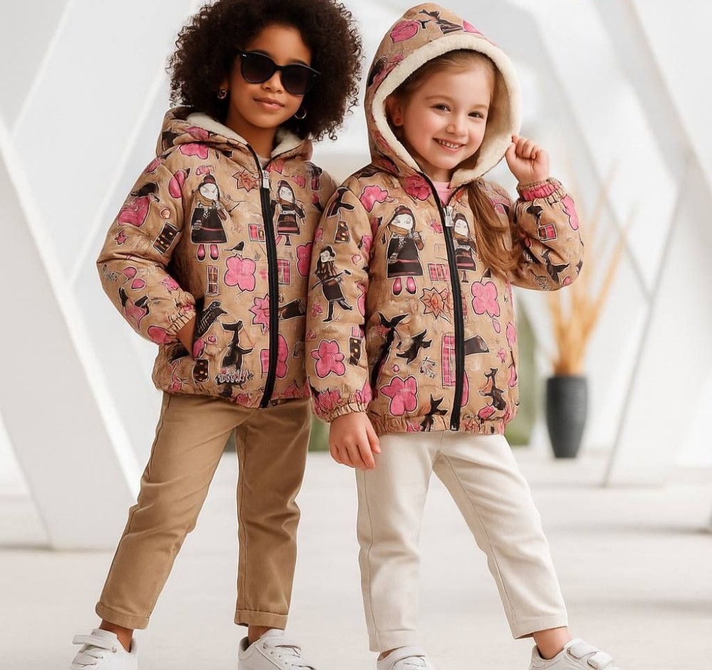 کاپشن اسپرت کد 134436 - خرید کاپشن و هودی دخترانه عمده