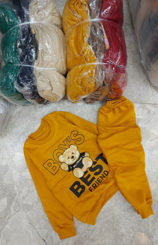 ست اسپرت خرسی کد 134467 - خرید ست بلوز شلوار پسرانه عمده