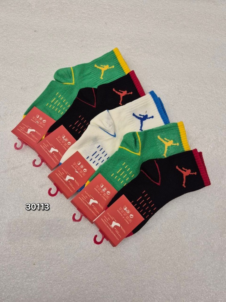 ️جوراب نیمساق نخی پسرانه ️ کد 133664 - خرید جوراب پسرانه عمده