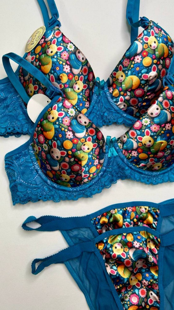 ست شورت و سوتین اسفنجی ساتن ۳ بعدی کد 134620 - خرید شورت و سوتین زنانه عمده