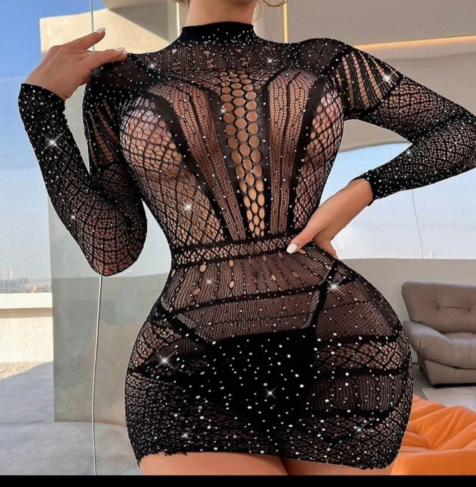 بادی فانتزی نگین دار کد 135413 - خرید لباس خواب زنانه عمده