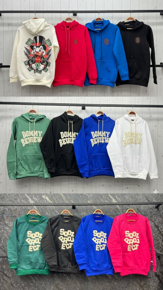 هودی بلوز نیم زیپ کد 134289 - خرید هودی مردانه عمده