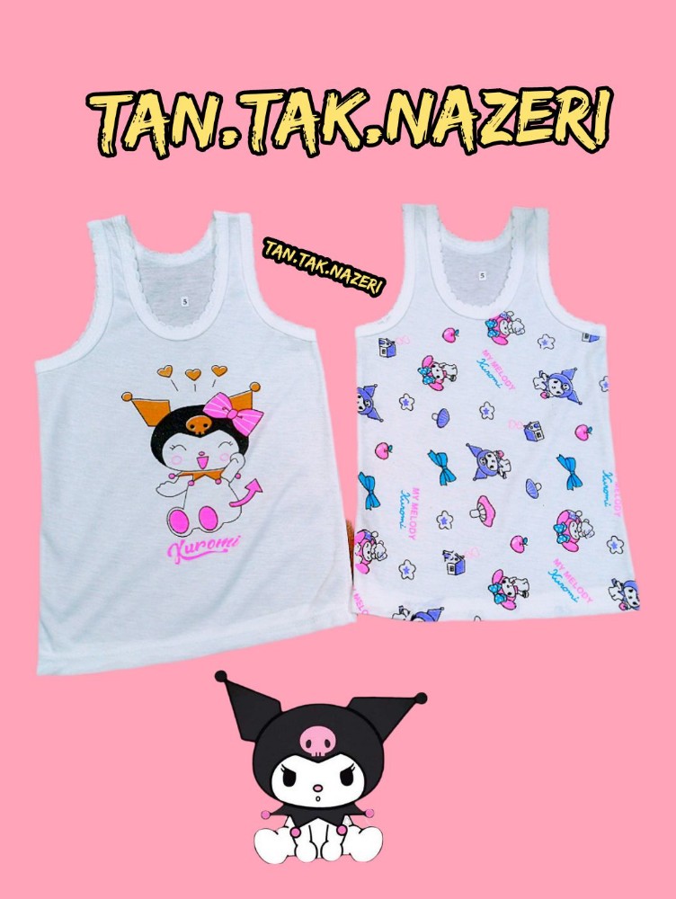 رکابی دخترانه سایز بندی کد 133990 - خرید تاپ و تیشرت دخترانه عمده