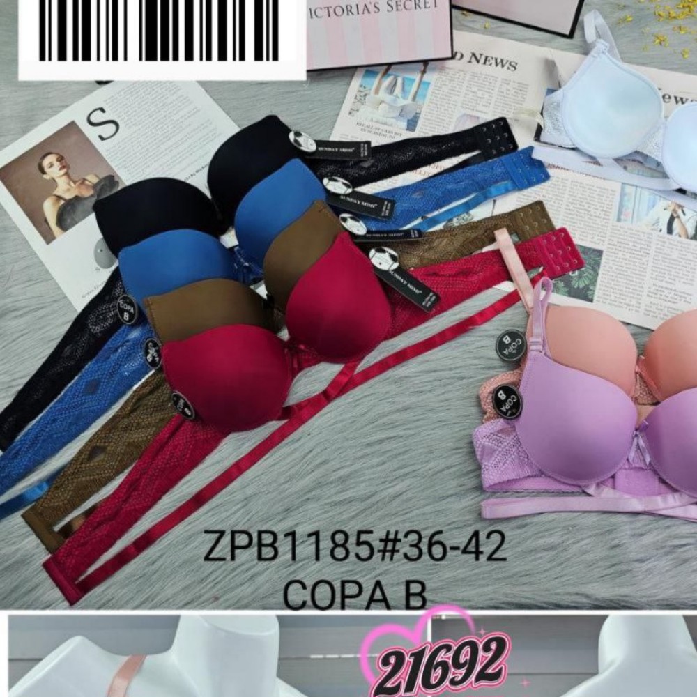 فروش عمده سوتین اسفنجی فنرداراعلاء 36-42 ♦️cup B کد 132547