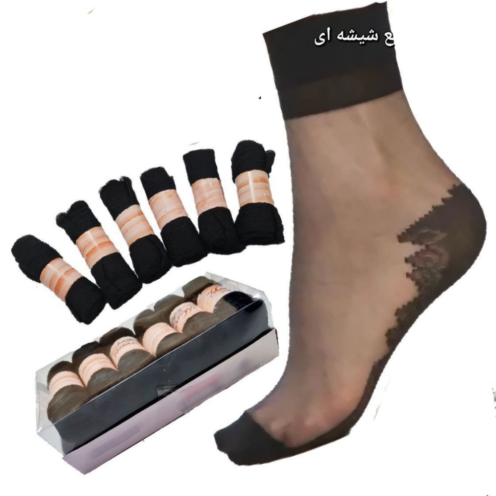 فروش عمده جوراب شیشه‌ای کفه دار کد 132873