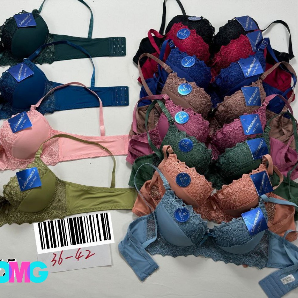 سوتین اسفنجی فنردار اعلاء 38-44 cup.b کد 134147 - خرید شورت و سوتین زنانه عمده