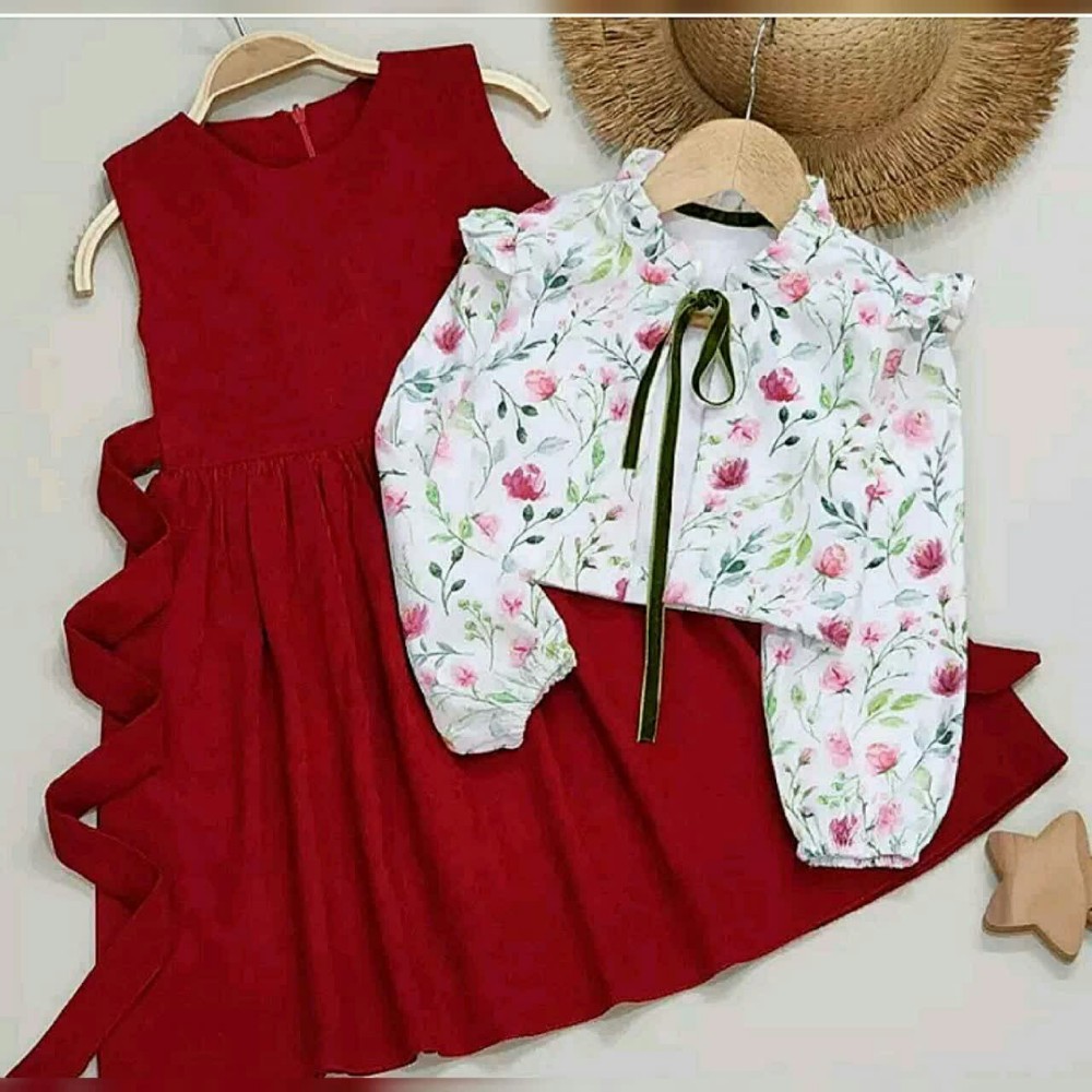 کت سارافون پاییزه کد 135431 - خرید سارافون دخترانه عمده