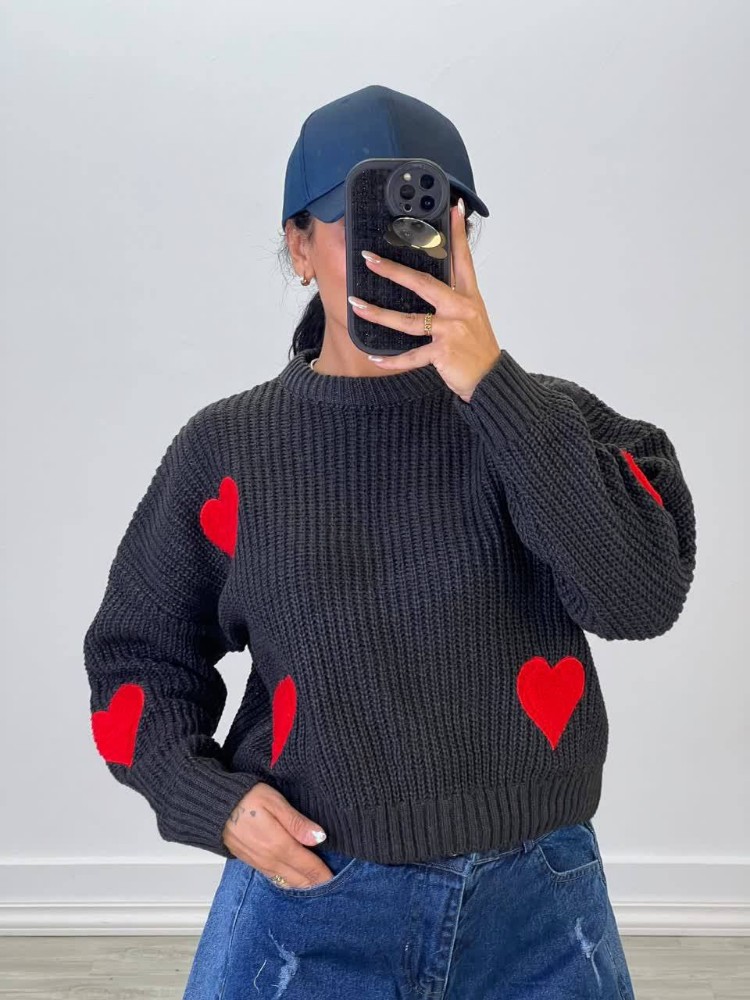 فروش عمده بلوزبافت قلب کد 132526