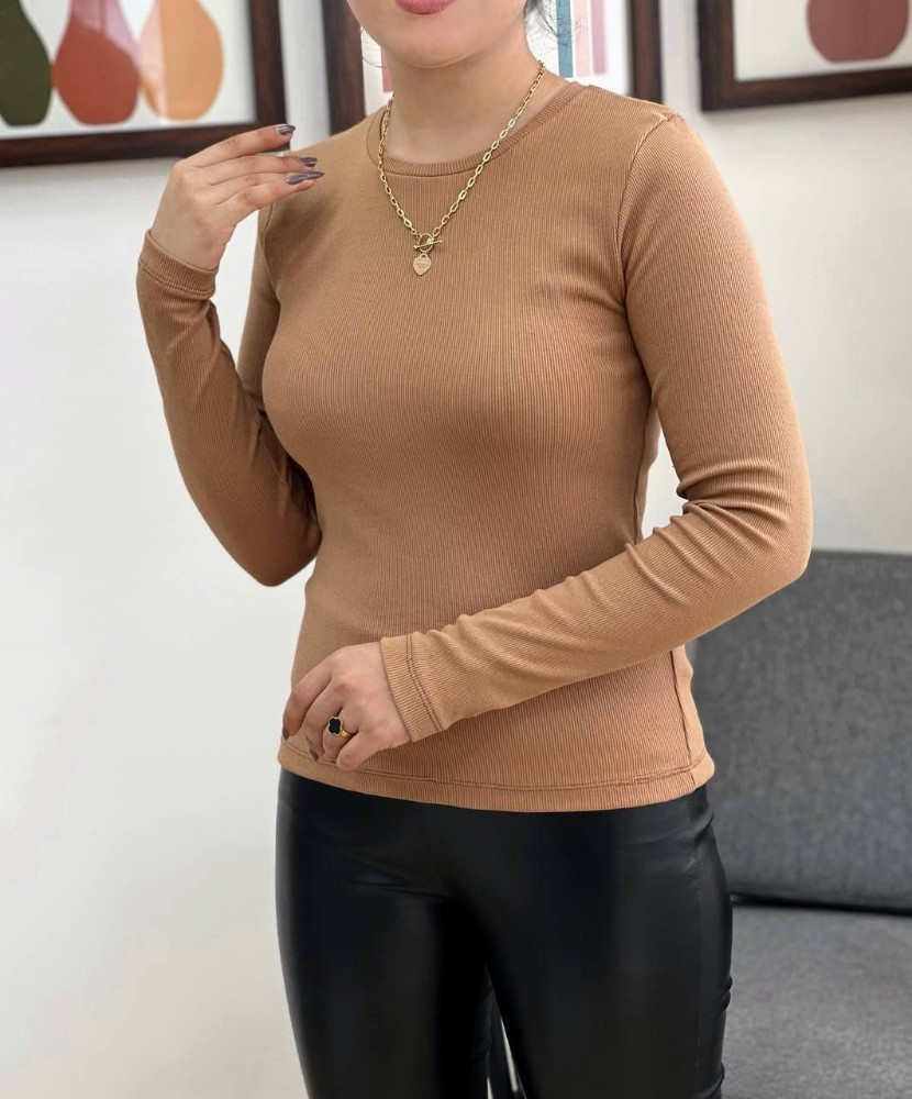 فروش عمده بلوز آستین بلندیقه گرد کد 132670