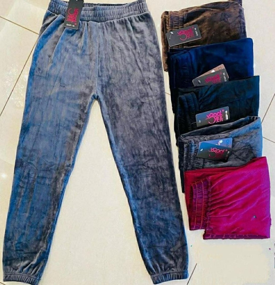 شلوار مخمل ساده تو خز کد 134853 - خرید شلوار زنانه عمده