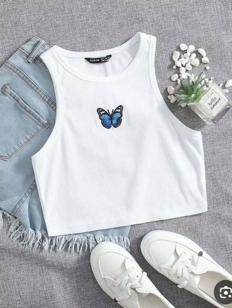 کراپ‌پروانه کد 135176 - خرید تاپ و تیشرت زنانه عمده