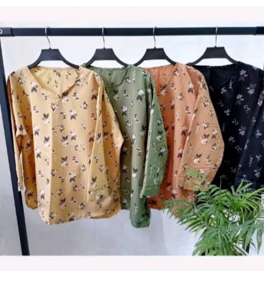 تونیک گل گچی جلو بسته کد 133586 - خرید تونیک زنانه عمده