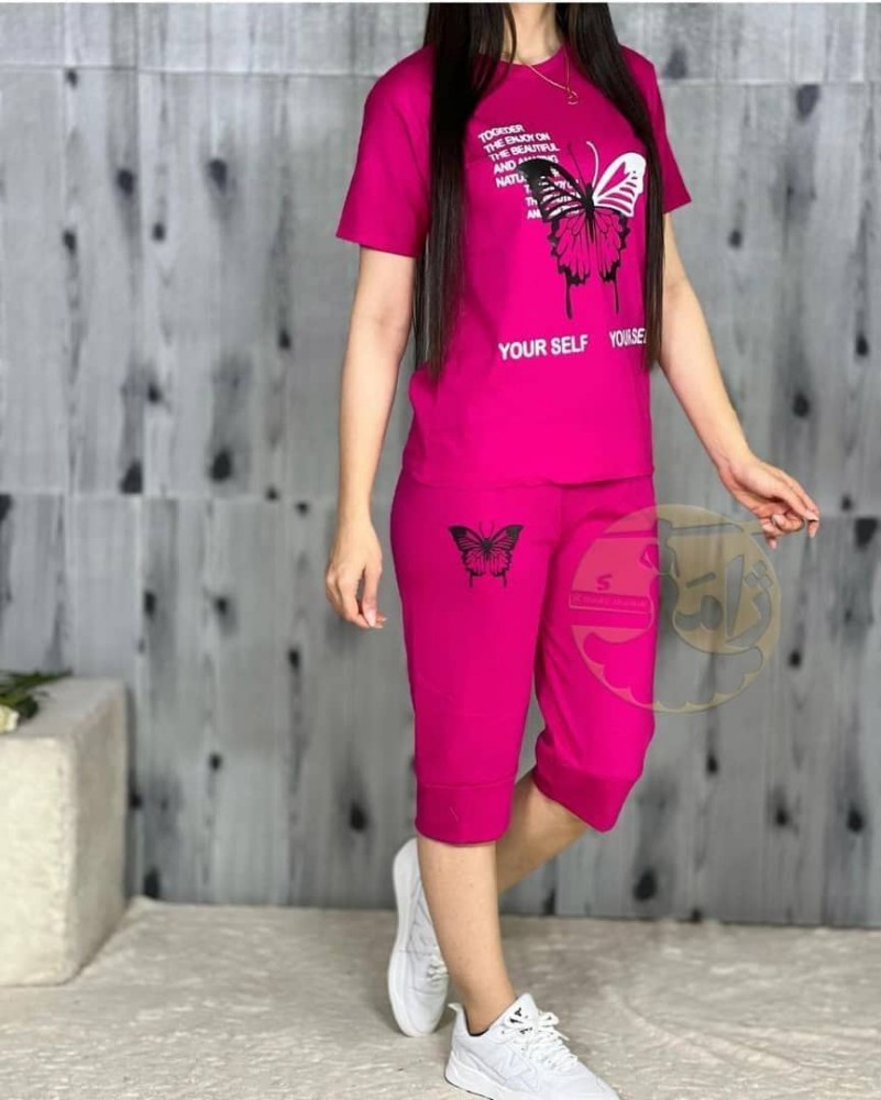 تیشرت شلوارک کد 133591 - خرید ست تاب شلوارک زنانه عمده