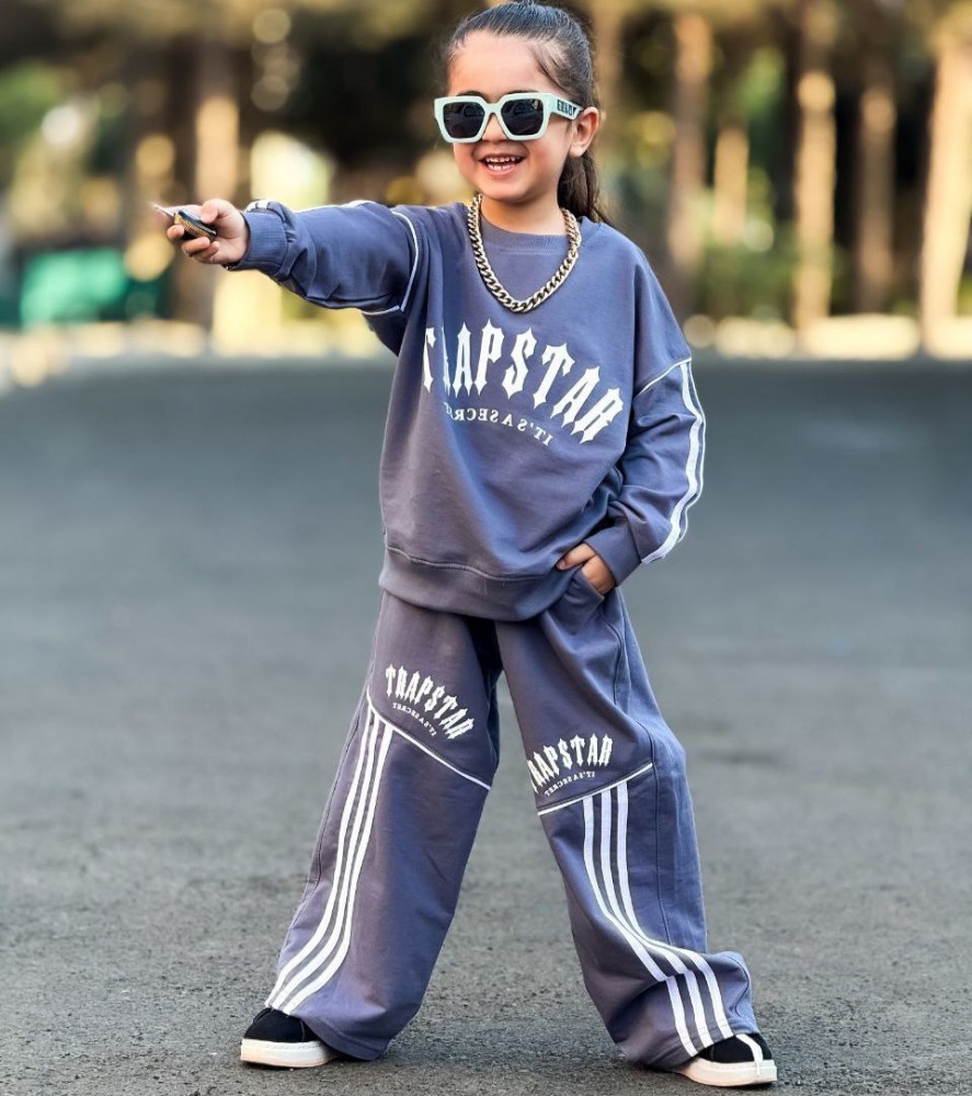 فروش عمده ست بلوز شلوار دخترانه پسرانه trapstar کد 132833