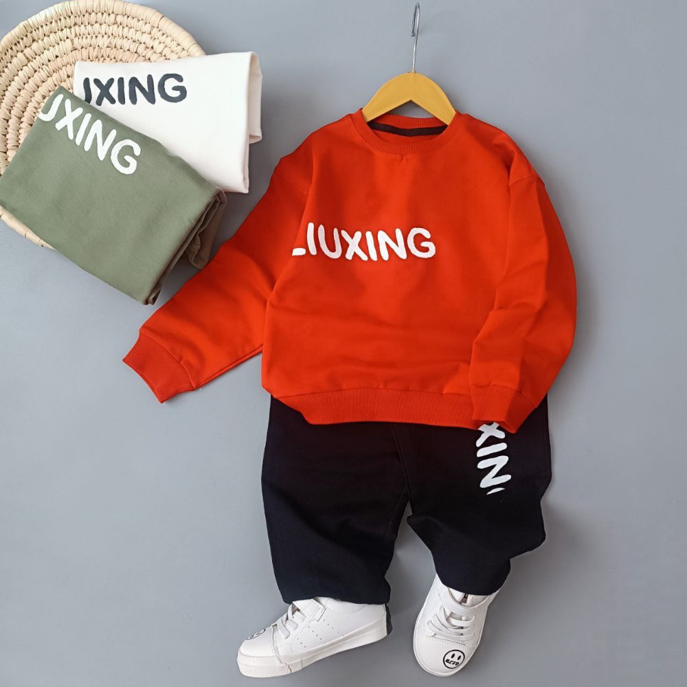 ست بلوز شلوار اسپرت پسرانه liuxing کد 134404 - خرید ست بلوز شلوار پسرانه عمده