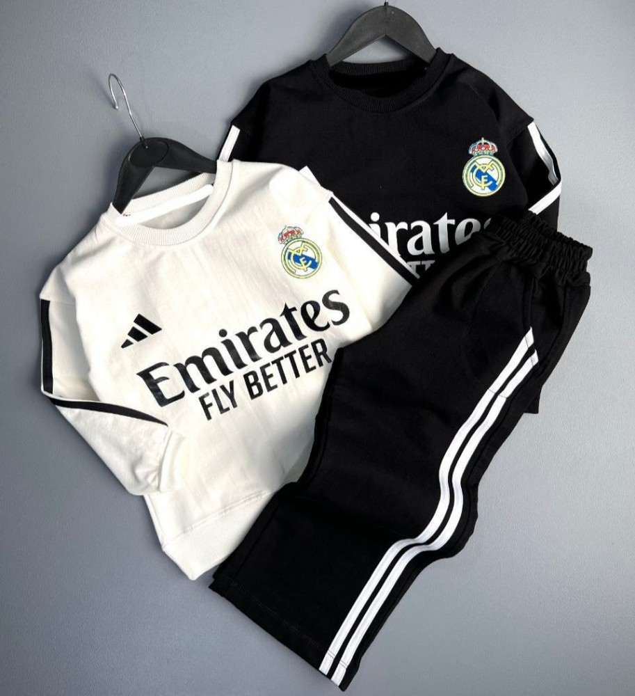 ست بلوز شلوار بگ پسرانه رئال مادرید کد 134407 - خرید ست بلوز شلوار پسرانه عمده