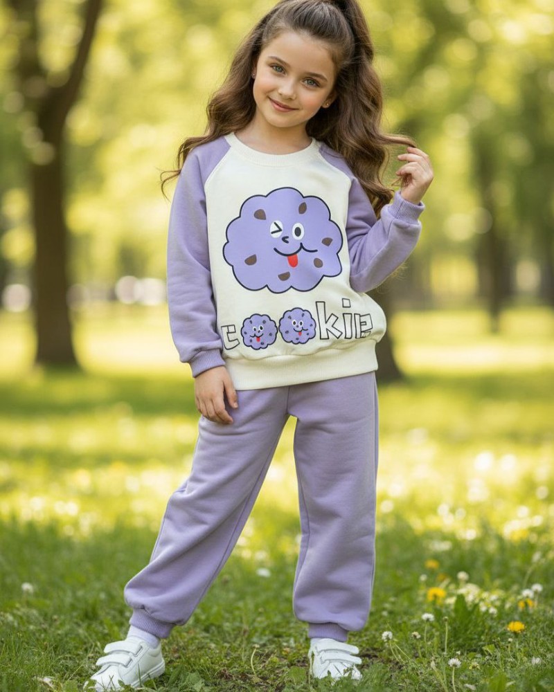 ست بلوز شلوار اسپرت دخترانه cookie کد 134414 - خرید ست بلوز شلوار دخترانه عمده