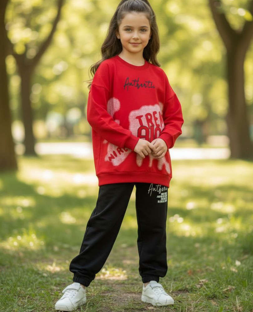 ست بلوز شلوار دخترانه اسپرت کد 135338 - خرید ست بلوز شلوار دخترانه عمده