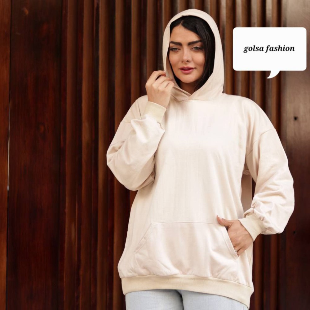 هودی زنانه پارچه فوتر کد 133557 - خرید کاپشن و هودی زنانه عمده